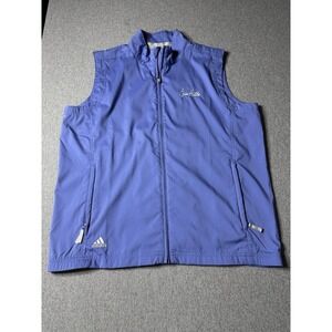 Adidas Women's Periwinkle Blue Golf Wind Vest Med "Erin Hill" Former US Open 09'